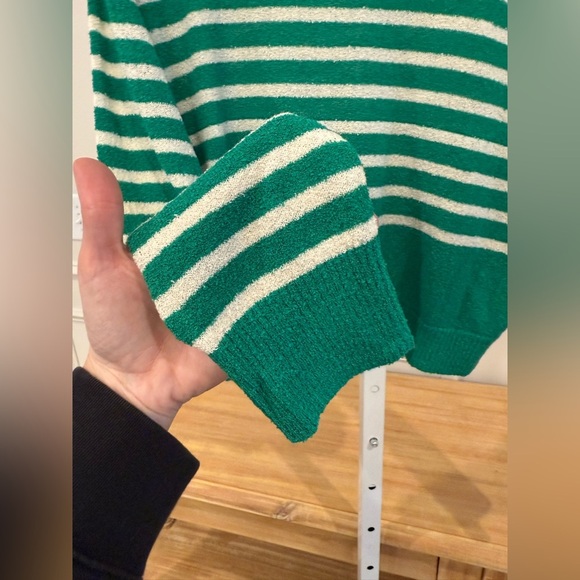 Monrow Boucle Knit Striped Sweater - Picture 7 of 12